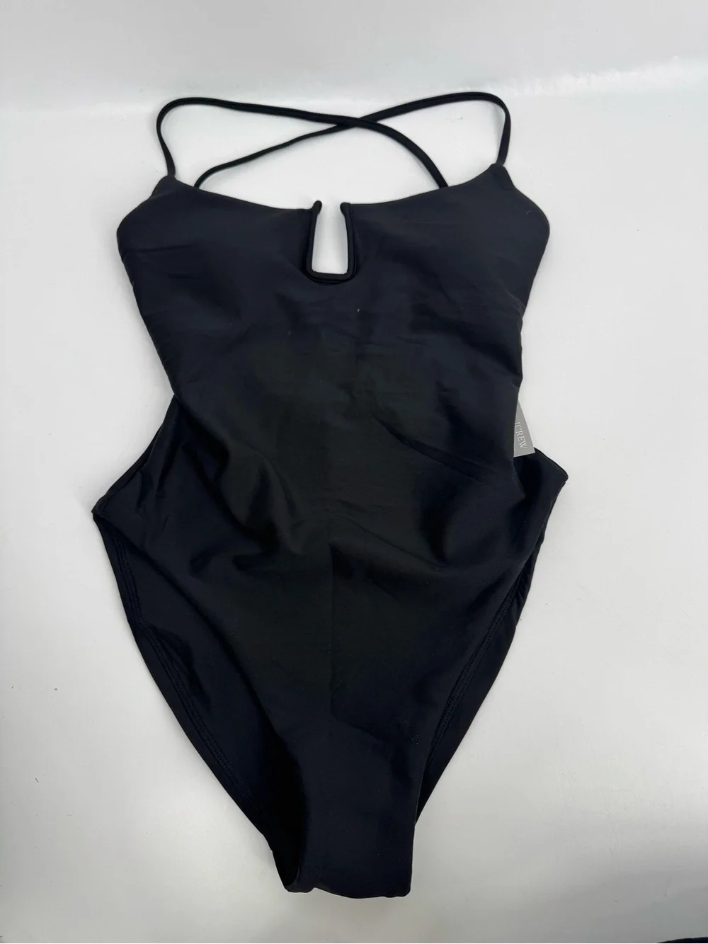 NWT J. Crew Mira one-piece swimsuit Classic Sculpt Navy Blue Backless Size 6